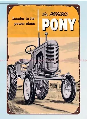 Massey Harris Pony Gray Pony Old Tractors Metal Tin Sign Modern Wall Decor • $18.89