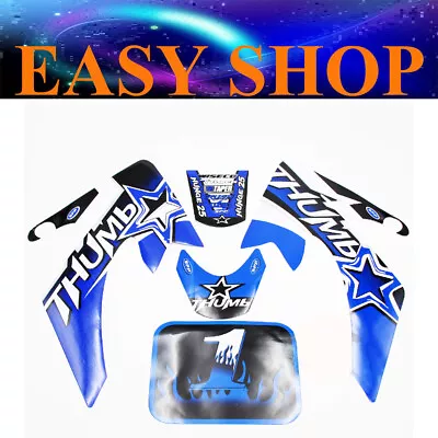 Blue Sticker Decal Kit Fairing 50cc 70cc 90cc 125cc Bike Dirt Pit Pro Trail CRF • $12.95