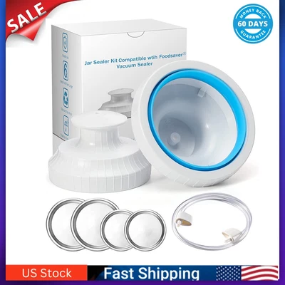 $7.99 • Buy Mason Jar Vacuum Sealer Kit For Foodsaver Food Saver Jar Sealer Attachment Fo