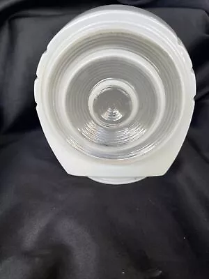 Vintage White Frosted Glass Light Fixture Shade Globe Cover Porch Art Deco • $25