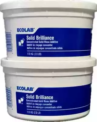 Ecolab 6125395 Solid Brilliance Concentrated Rinse Additive Two 2.5 Lb Each • $517