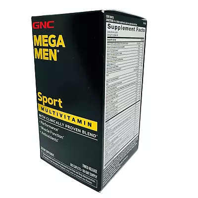 GNC Mega Men Sport Multivitamin For Men 180 Count Free Ship Expiry 01/2026 • $32.90