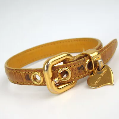 Authentic Miu Miu Heart Bracelet Leather/metal[Used] • $0.99