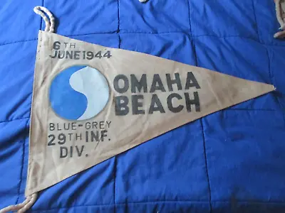 Wwii Us Army  29th   Infantry Division D-day Omaha Beach   Barracks Wall  Flag • $45