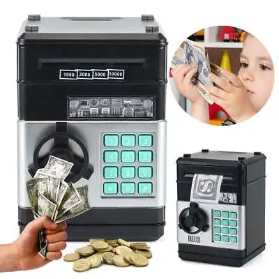 Piggy Bank Cash Coin ATM Bank Electronic Money Storage Saver For Adults Kid Gift • $18.51