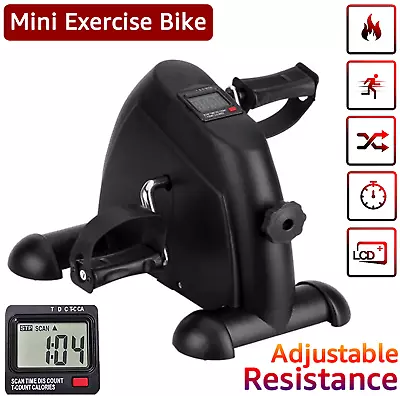 Mini Pedal Exerciser Cycle Bike Leg Arm Desk Gym Home W/LCD Display Fitness • $41.15