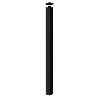 Heavy-Duty 2-1/2 In. X 2-1/2 In. X 8-7/8 Ft. Black Aluminum Fence Blank Post • $141.31