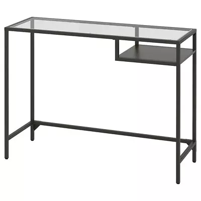 IKEA - VITTSJÖ Laptop Table Black-brown/glass. • £35