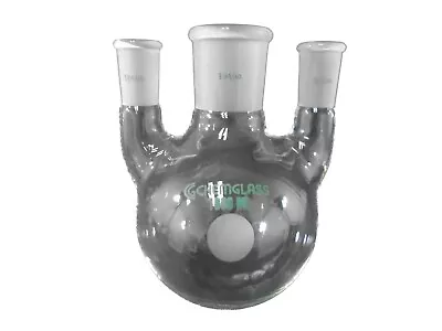 CHEMGLASS 1000mL 3-Neck Round Bottom Flask CN 45/50 2-SN 24/40 CG-1522-48 • $98.99