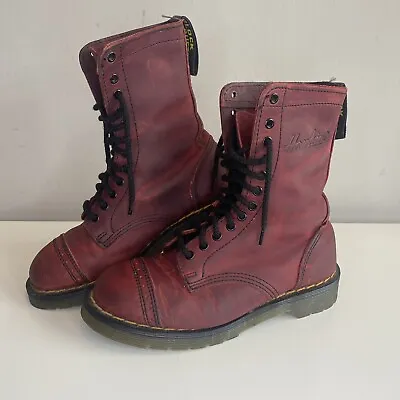 £149.99 • Buy Vintage Hawkins Of England - Dr Martens - Rare Oxblood Leather Boots - Size UK 4