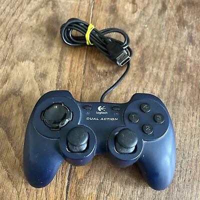 Logitec Dual Action Wired USB Game Pad Tested And Working • £8.99
