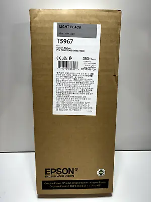 EXPIRED Sep 2021 - Epson Genuine T5967 Light Black Ink 350ML New Sealed • $45.98