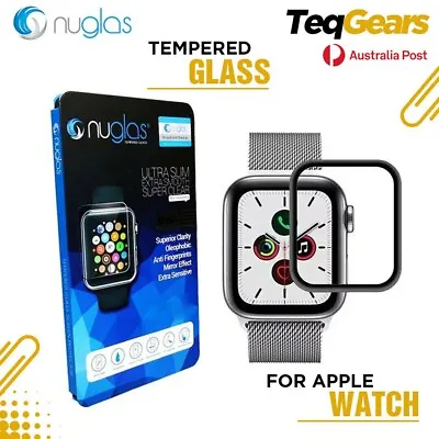  SCREEN PROTECTOR NUGLAS TEMPERED GLASS FOR APPLE WATCH IWATCH 6 5 4 40MM • $9.99