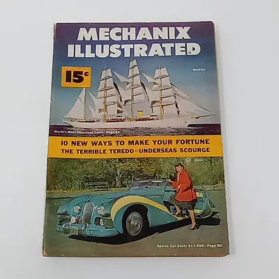 Mechanix Illustrated Magazine March 1950 Most Luxurious Yacht Vintage Magazine • $14.99