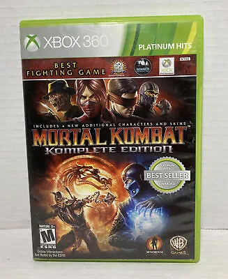 2012 Mortal Kombat Komplete Edition XBOX 360 Game Complete With Manual CIB • $39.99