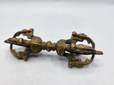 $34.95 • Buy Antique Ornate Solid Bronze Tibetan Buddhist Vajra Dorje 4.5 L 