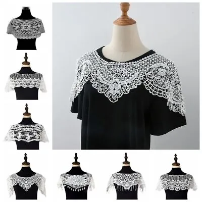 Women Shawl Lace Fake Collar Hollow Out Detachable Doll Collar  Ladies • £2.99