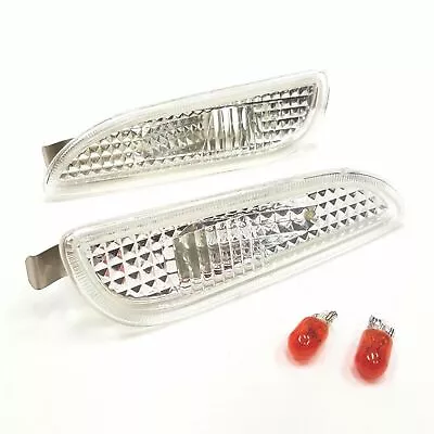 Fit W209 2003-2009 Mercedes CLK Euro 2x Chrome Front Bumper Side Marker Lights  • $27.98