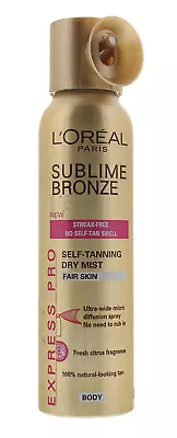 L'Oreal Sublime Bronze Self-Tanning Dry Mist - Fair Skin • £11.99