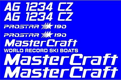  MasterCraft Prostar 205 Full Set #3 W/Matching Boat Registration Numbers • $126.37