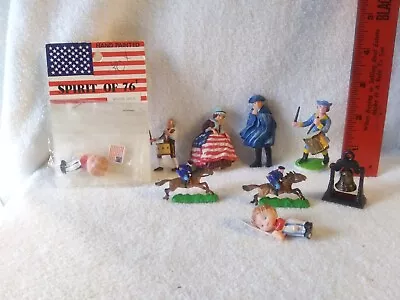 9 Vintage Holiday 4th Of July Cupcake Toppers & Figures • $15.99