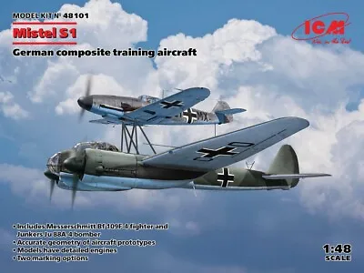 Mistel S1 German Composite Training Aircraft Model Kit Scale 1/48 ICM 48101 • $89.98