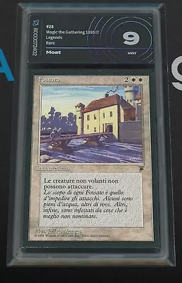 Mtg Moat Mint Moat Dossate Graded Italian Legends It_lg Vintage Magic • $744.09