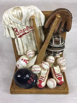 Vintage Baseball League Theme Resin Book Ends Statue 3D Hand Painted • $13.99