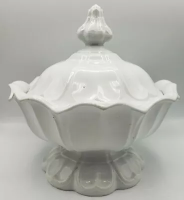 C.1854 White Ironstone SYDENHAM Shape T&R Boote England Serving Dish / Tureen • $175.75