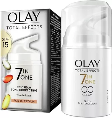 Olay Total Effects 7 In One CC Cream Complexion Corrector SPF15 Fair Medium50ml. • £10.99