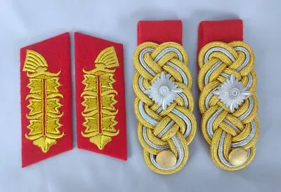 Wwii German Marshal Cornflower Collar Tabs Major General Shoulder Boards Set • $57.59