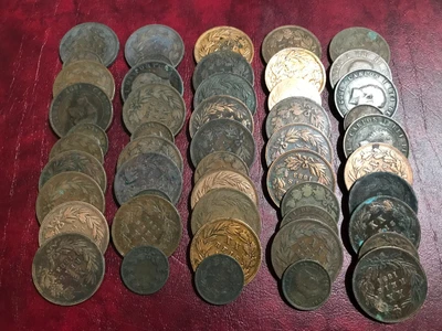$9.50 • Buy Portuguese Monarchy - Lot Of 50 Cooper Coins In Lower Grades