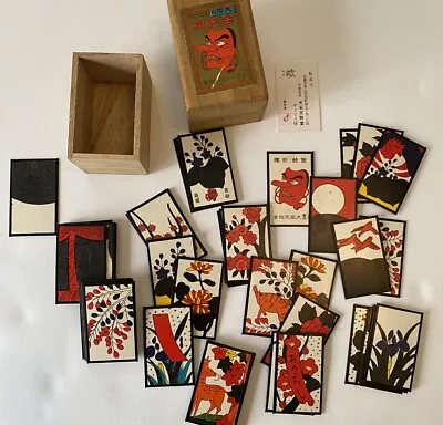 Vintage Japanese Hanafuda Complete 48 Card Deck W/Original Wood Box • $135