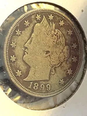 $4.04 • Buy VF + 1899 Liberty V Nickel Coin