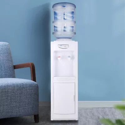 5Gallons Hot&Cold Water Cooler Dispenser Freestand Top Loading W/Storage Cabinet • $90.98