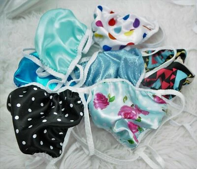 $4.99 • Buy RANDOM Shiny SISSY SATIN Pouch Panties Humiliation THONG For Men OS $5!