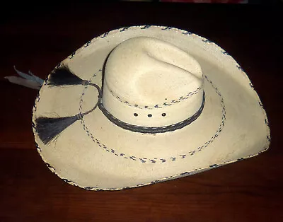 Vintage Avelar Sombrero Mexico Caballero Vaquero Horsehair Hat Band Woven • $145