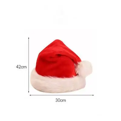 £4.79 • Buy 1Pc Secret Santa Father Christmas Hat, Unisex Red Velvet Hat With White Plush