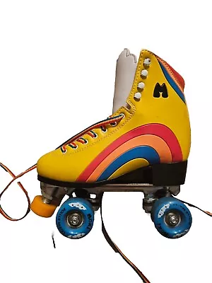 Used Moxi Rainbow Rider Roller Skates Yellow Size 8 W/ 7M • $105