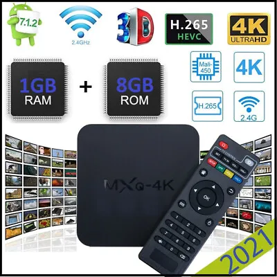 2023 MXQ Pro 4K Streamer UHD Wifi Android Quad Smart TV Box Media Player Lot 8GB • $45.74