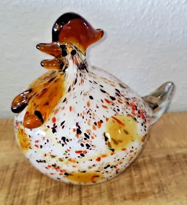 Murano/Murano-Style Rooster / Chicken Art Glass Hand Blown Beautiful Heavy • $48