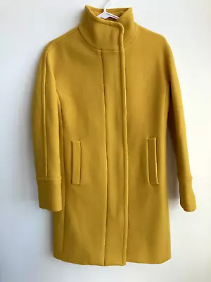 JCrew Double-Cloth Wool Lady Day Coat Thinsulate  Yellow Size 000 • $89