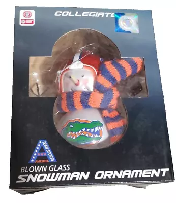 Florida Gators Blown Glass Snowman Ornament Team Sports America • $19.99