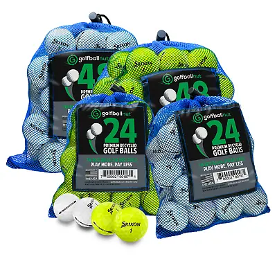 Mint Recycled Srixon Soft Feel Golf Balls - White/Yellow 24/48 Packs • $33.98