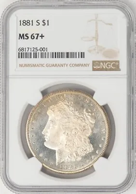 1881-S Morgan Silver Dollar $ MS67+ NGC 947024-4 • $1295