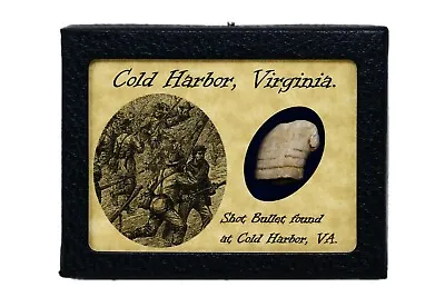 Civil War Bullet Relic From Cold Harbor Virginia With Display Case And COA • $19.89