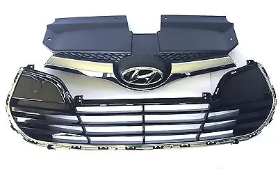 Veloster 2012-2017 Front Grille Upper & Lower Grille Genuine Hyundai With Chrome • $199.95