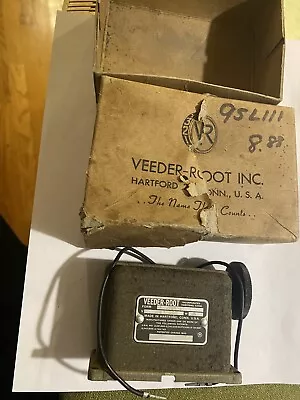 Vintage VEEDER-ROOT 6-Digit Counter 48 DC Patented 1945 In Original Box • $95.99