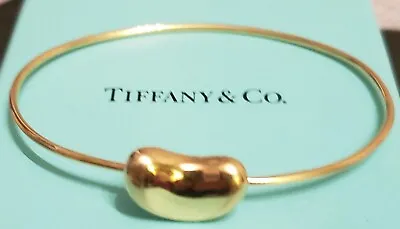 Tiffany & Co. Elsa Peretti 18kt Gold Bean Wire Bracelet • $1200