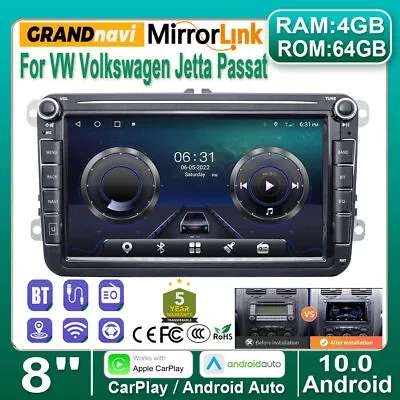 8  Car Stereo Radio Player For VW Volkswagen Jetta Golf 5 6 Passat Apple Carplay • $227.49